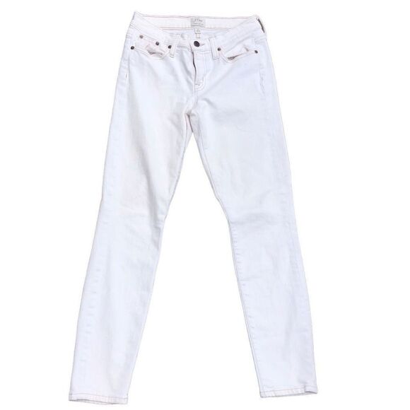 J Crew Denim Toothpick Size 26 Cream Ivory Skinny Womens Jeans - Picture 4 of 8